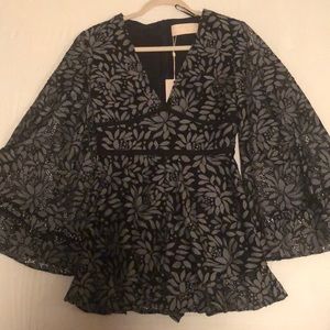 KEEPSAKE black lace romper